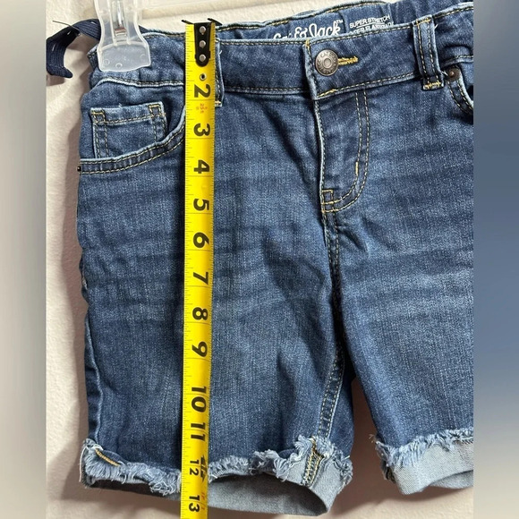 Cat & Jack Girls Denim Midi‎ Super Stretch Shorts Size L(10/12). - Picture 3 of 6